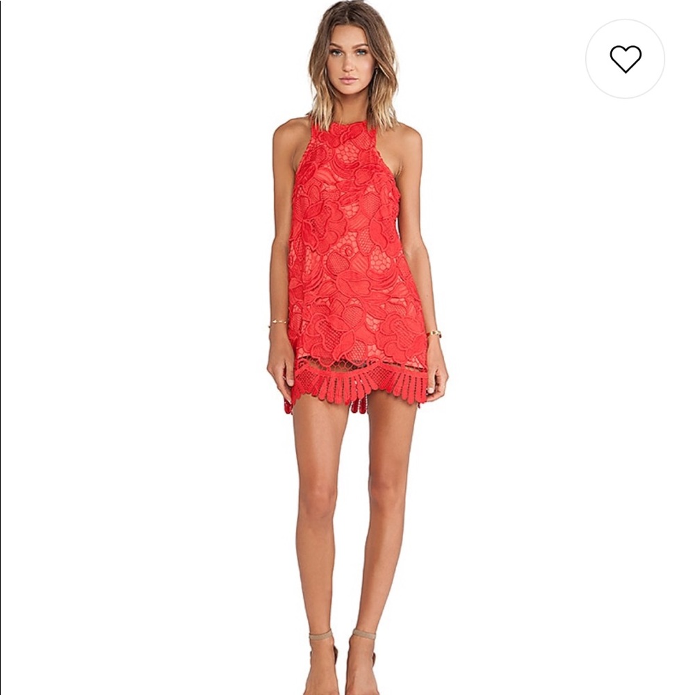 Lovers and Friends - Caspian Shift Dress in Coral - XS. Like new.